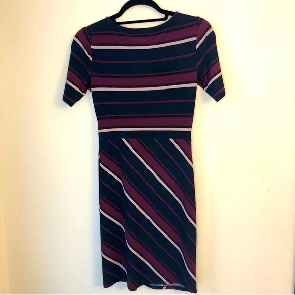 Ann Taylor Striped Wrap Dress/XXSmall-Petite - Picture 3 of 7
